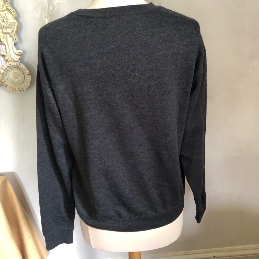 Awake Grey cozy Create Good Karma sweatshirt size Medium 60%cotton 40%polyester - Picture 4 of 6